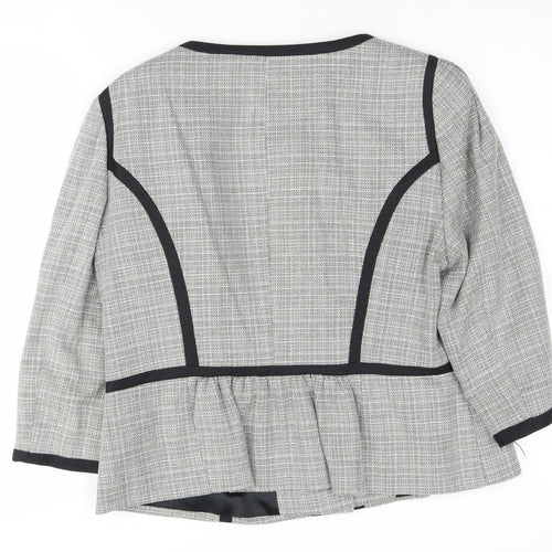 Viyella Women's Grey Petites Blazer Check Size 14