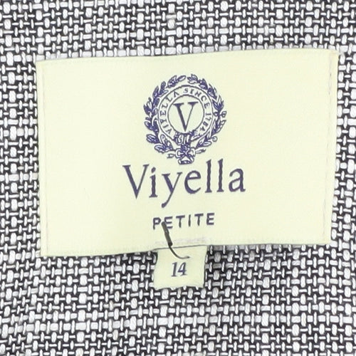 Viyella Women's Grey Petites Blazer Check Size 14