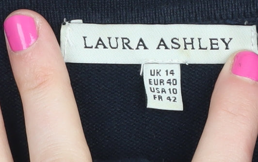 Laura Ashley Women's Black Cardigan Size 14