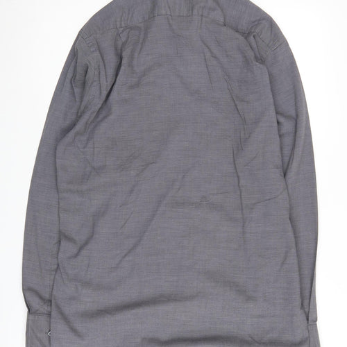 Thomas Nash Men's Grey Regular Fit Long Sleeve Shirt