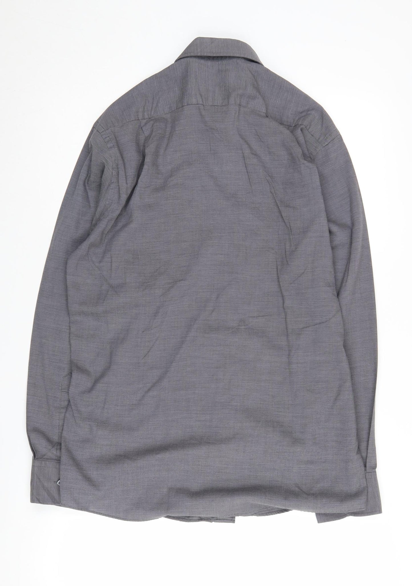 Thomas Nash Men's Grey Regular Fit Long Sleeve Shirt