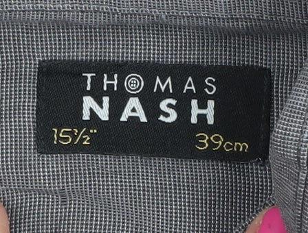 Thomas Nash Men's Grey Regular Fit Long Sleeve Shirt