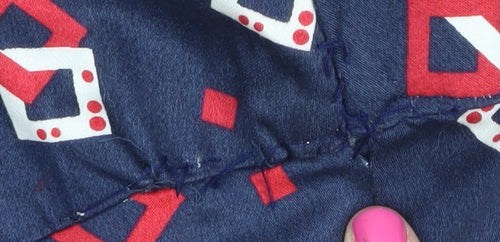 Laura Ashley Women's Blue Geometric Pencil Skirt