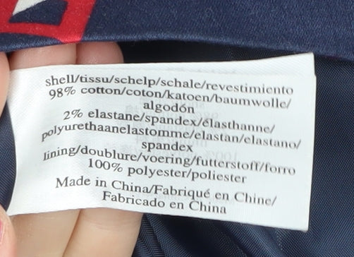 Laura Ashley Women's Blue Geometric Pencil Skirt