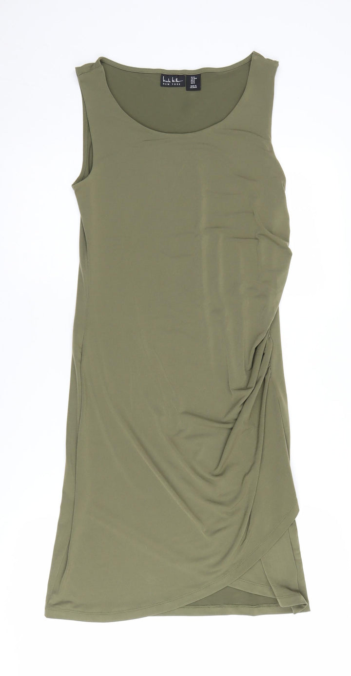 Nicole Miller New York Green Women's M Sleeveless Shift Dress