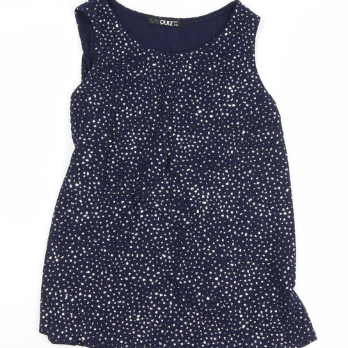 Quiz Women's Blue Tank Top Size 10 Sleeveless Casual