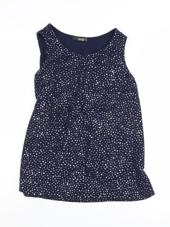 Quiz Women's Blue Tank Top Size 10 Sleeveless Casual