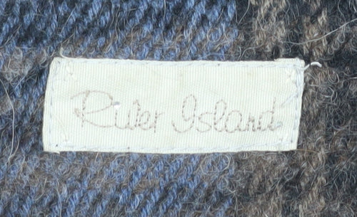 River Island Women's Plaid Overcoat, Size 12, Classic Retro