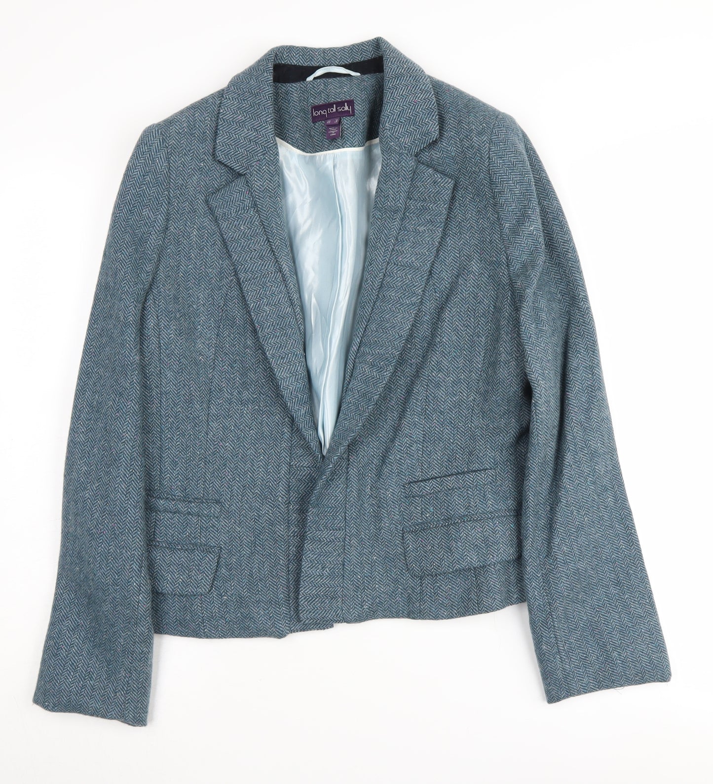 Long Tall Sally Women's Grey Wool Blazer Size 12