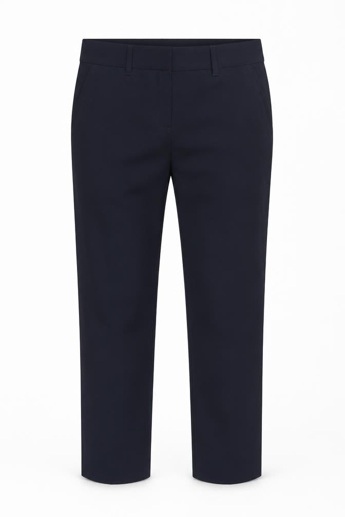 Front view of Tommy Hilfiger Women's Black Wool Trousers Size 2XS
