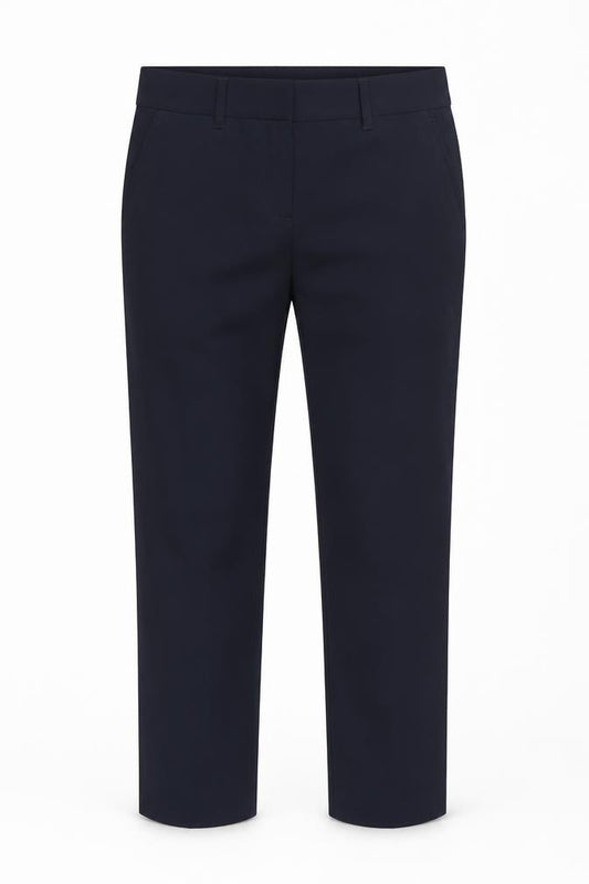 Front view of Tommy Hilfiger Women's Black Wool Trousers Size 2XS