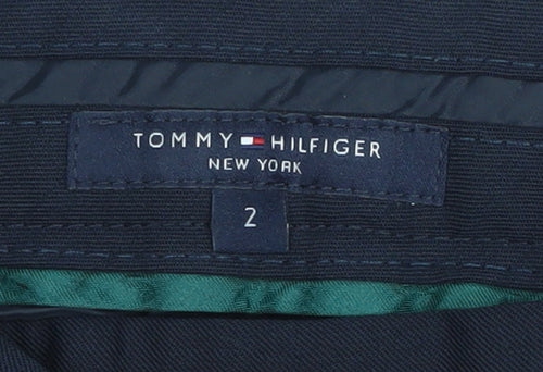 Tommy Hilfiger Women's Black Wool Trousers Size 2XS