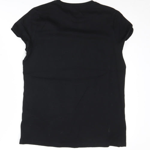 Asics Men's Black Graphic T-Shirt - M, Crew Neck