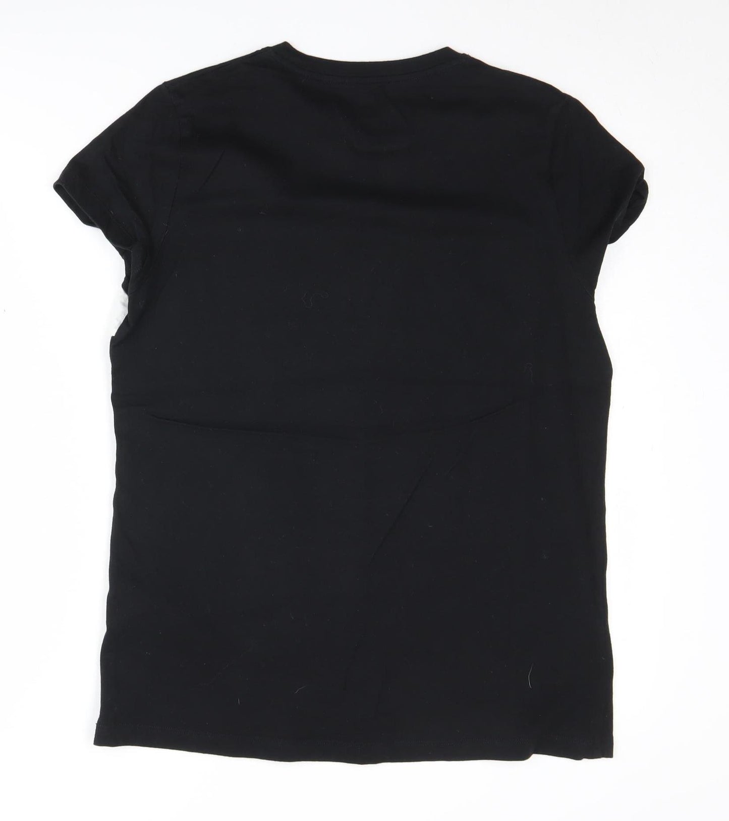 Asics Men's Black Graphic T-Shirt - M, Crew Neck