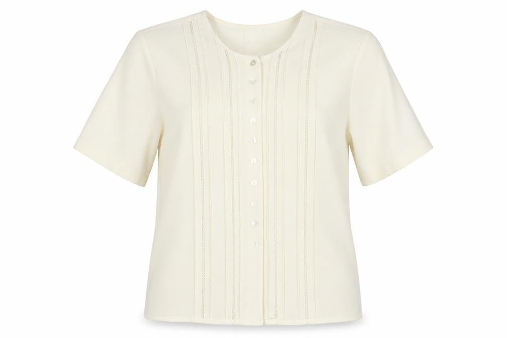 Front view of Alexon Women's Ivory Blouse UK 12 - Classic Style