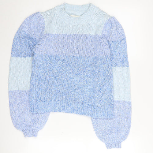 Jack Wills Women's Blue Striped Pullover Jumper, Size 6