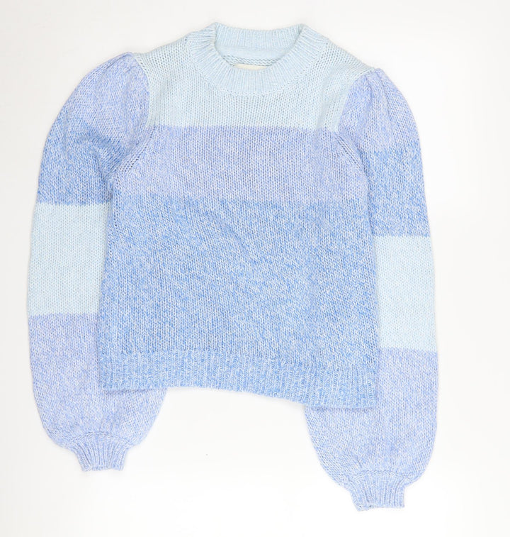 Jack Wills Women's Blue Striped Pullover Jumper, Size 6