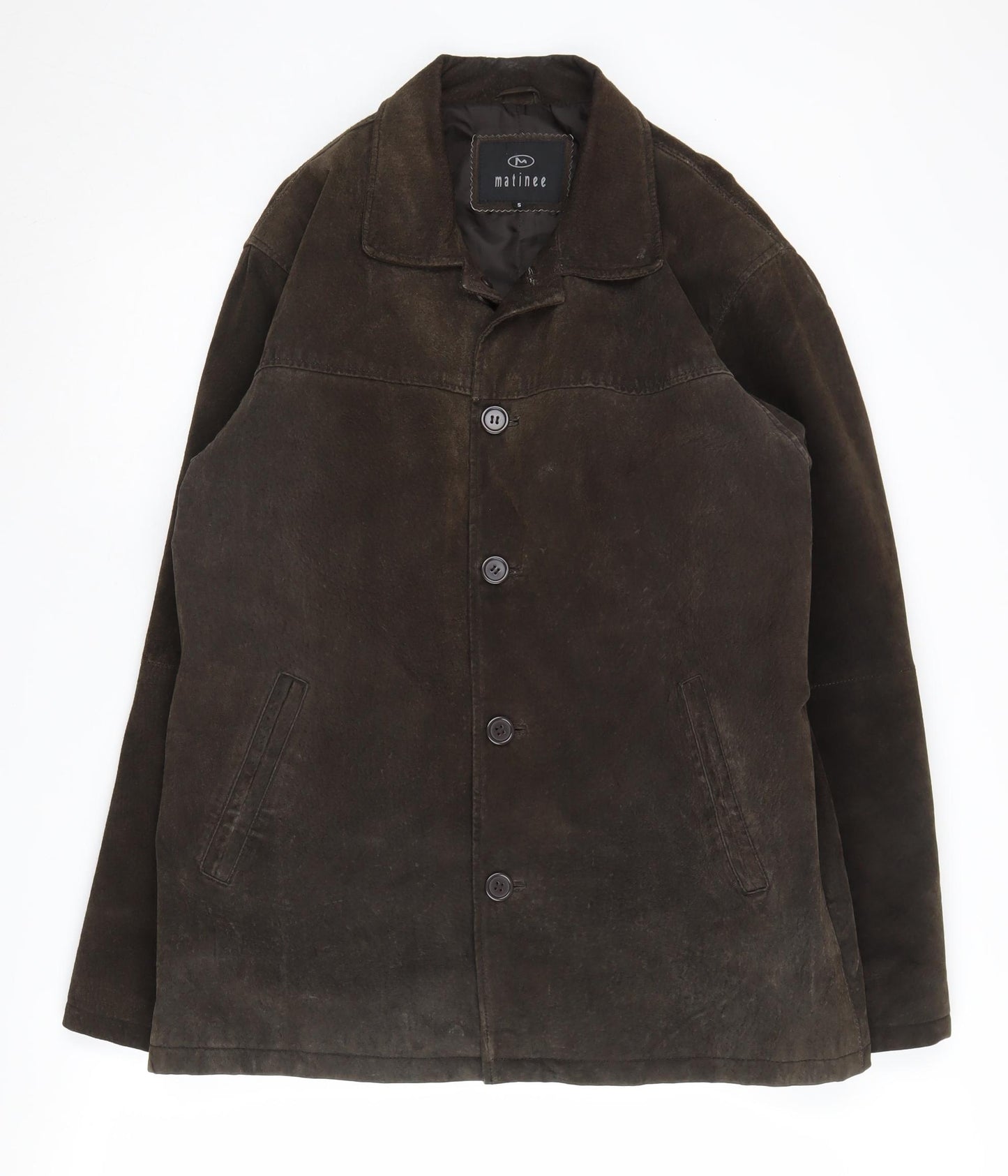 Matinee Men's Brown Suede Overcoat Jacket S