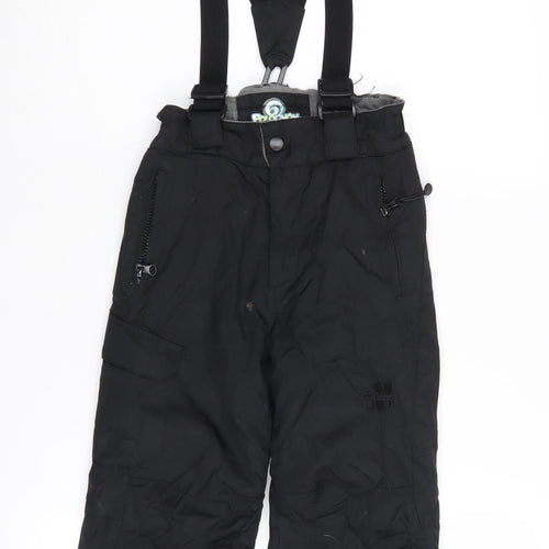 Polochon Boys Black Snow Pants, 4 Years, Winter Activewear