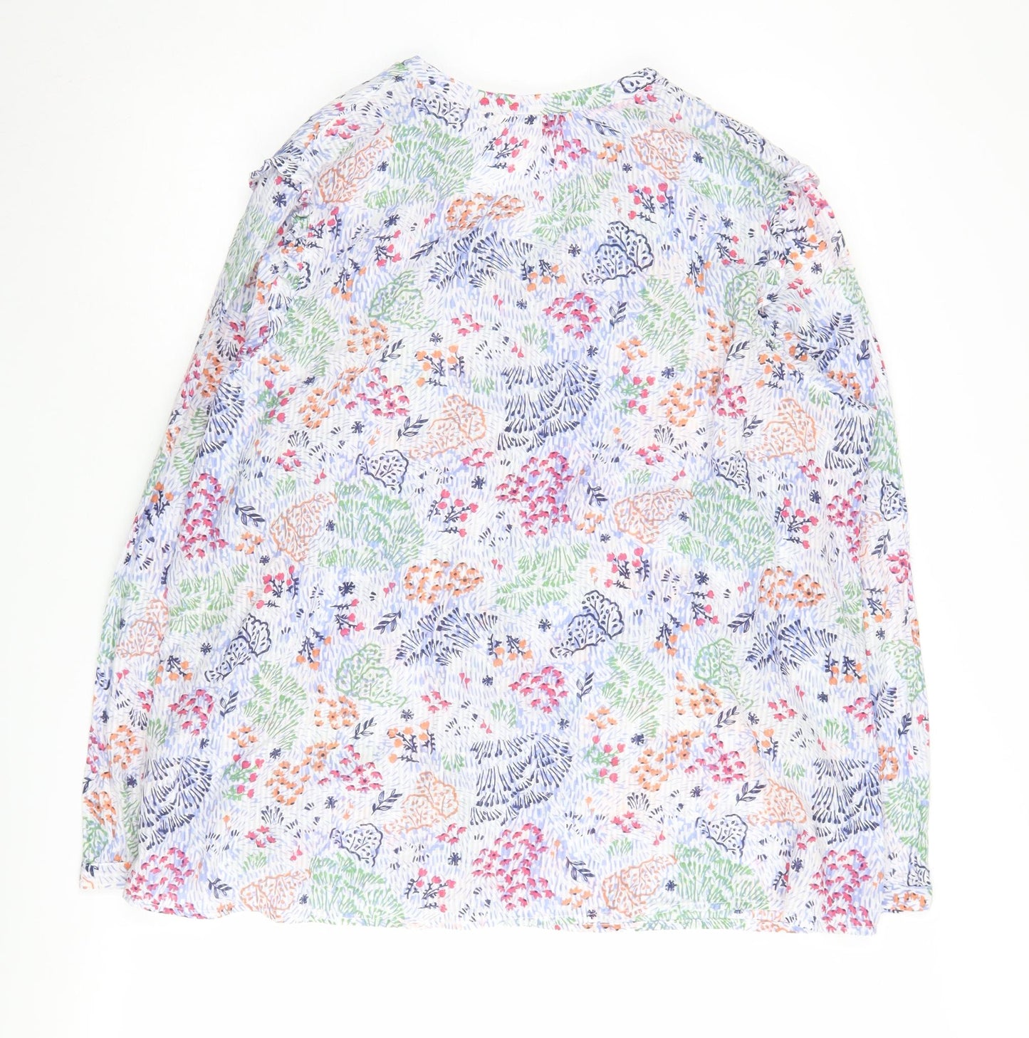 Country Rose Floral Tunic Blouse, Size 18, Multicolour