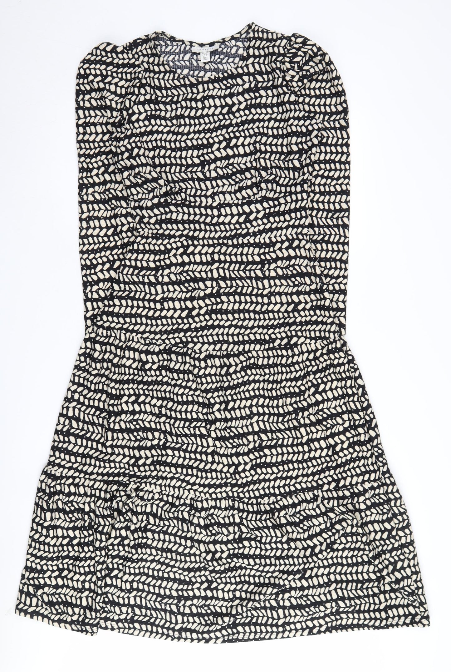 Topshop Women’s Black Fit & Flare Dress Size 6