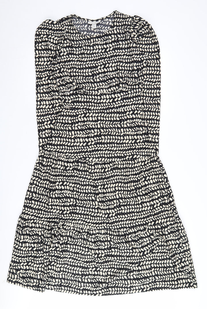 Topshop Women’s Black Fit & Flare Dress Size 6