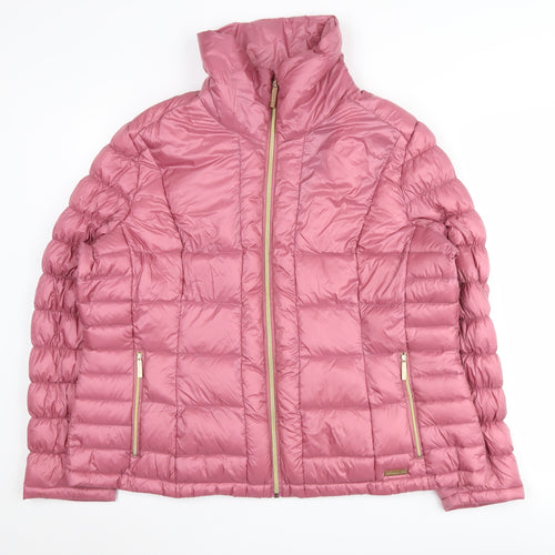 Harvey & Jones Women's Pink Puffer Jacket, Size 20