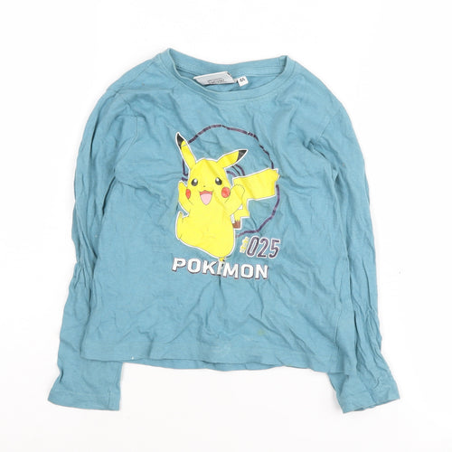Pokemon Boys Blue Graphic Long Sleeve T-Shirt, 4-5 Years