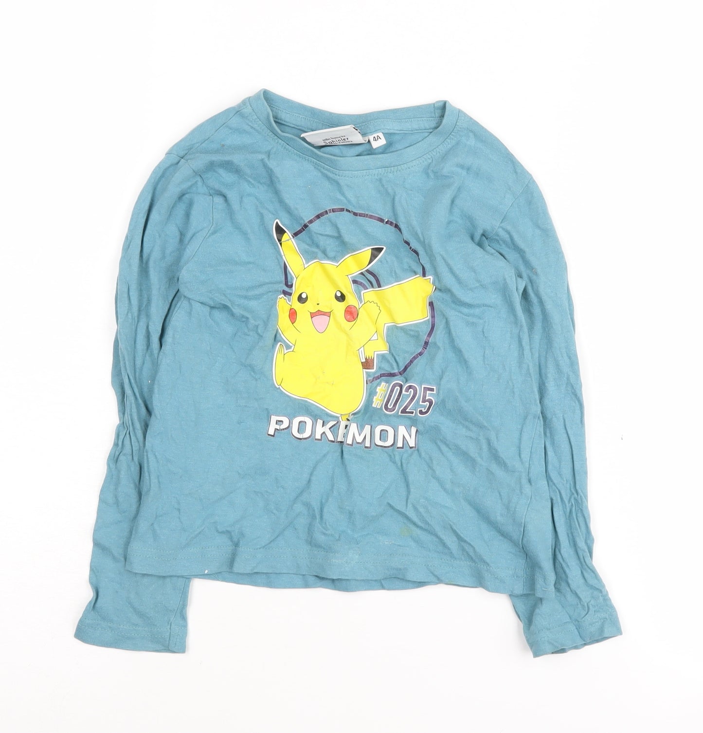 Pokemon Boys Blue Graphic Long Sleeve T-Shirt, 4-5 Years