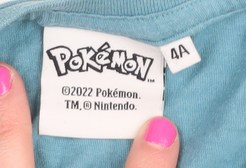 Pokemon Boys Blue Graphic Long Sleeve T-Shirt, 4-5 Years