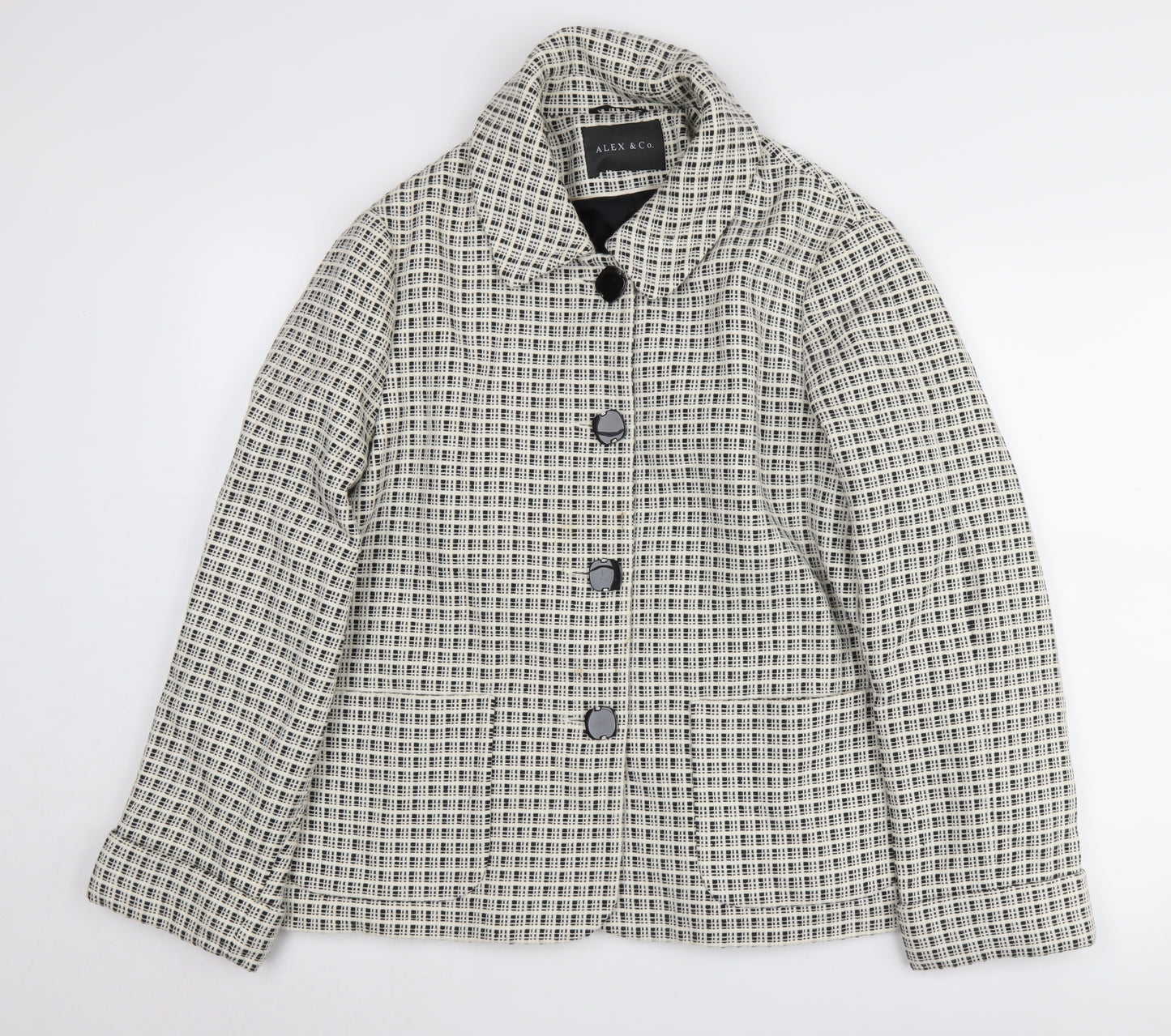 Alex & Co. Women's Black Check Jacket Size 16