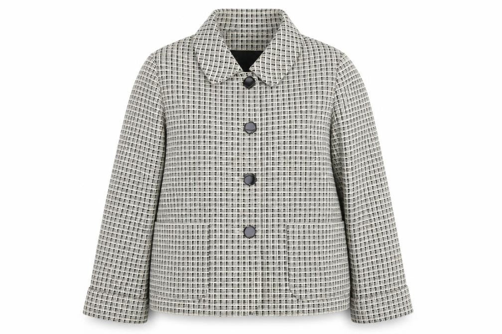 Front view of Alex & Co. Women's Black Check Jacket, size 16