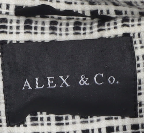 Alex & Co. Women's Black Check Jacket Size 16