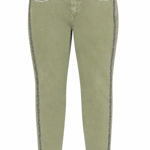 Zara Women's Green Skinny Jeans, Size 14, Side Stripes