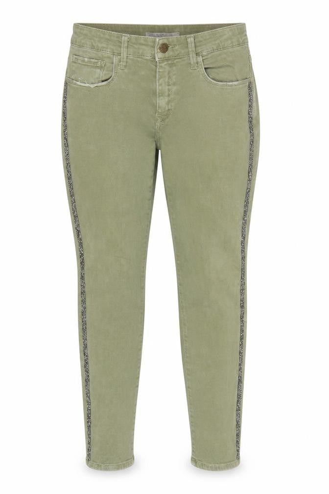 Zara Women's Green Skinny Jeans, Size 14, Side Stripes