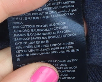 Tommy Hilfiger Men's Blue V-Neck Pullover, Size L