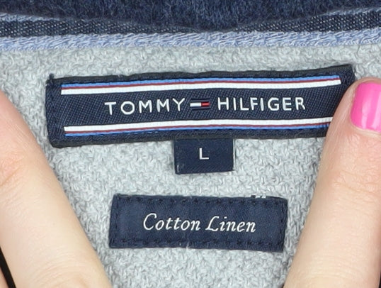 Tommy Hilfiger Men's Blue V-Neck Pullover, Size L