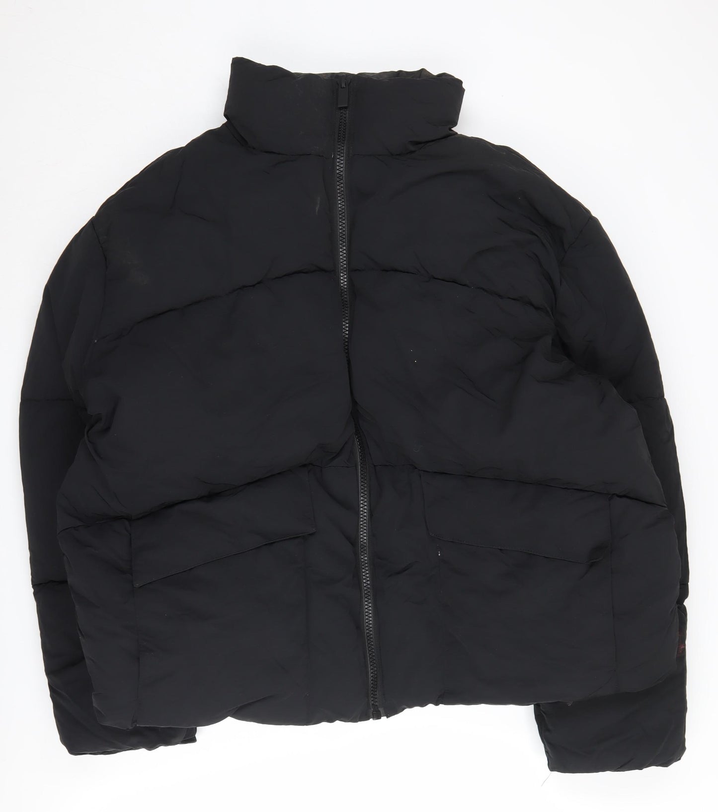Zara Women's Black XL Puffer Jacket - Winter Casual