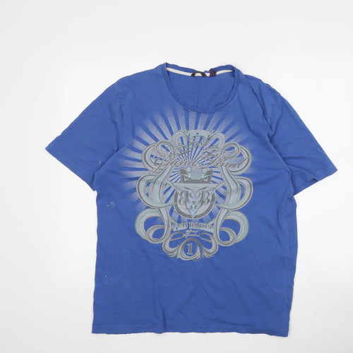 Ted Baker Men's Blue Graphic Print T-Shirt, Size M