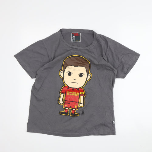 Nylon Smile Boys Grey Graphic T-Shirt Size M Sports Style
