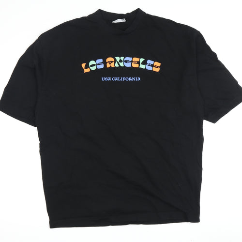 ASOS DESIGN Men's Black City Graphic T-Shirt Medium