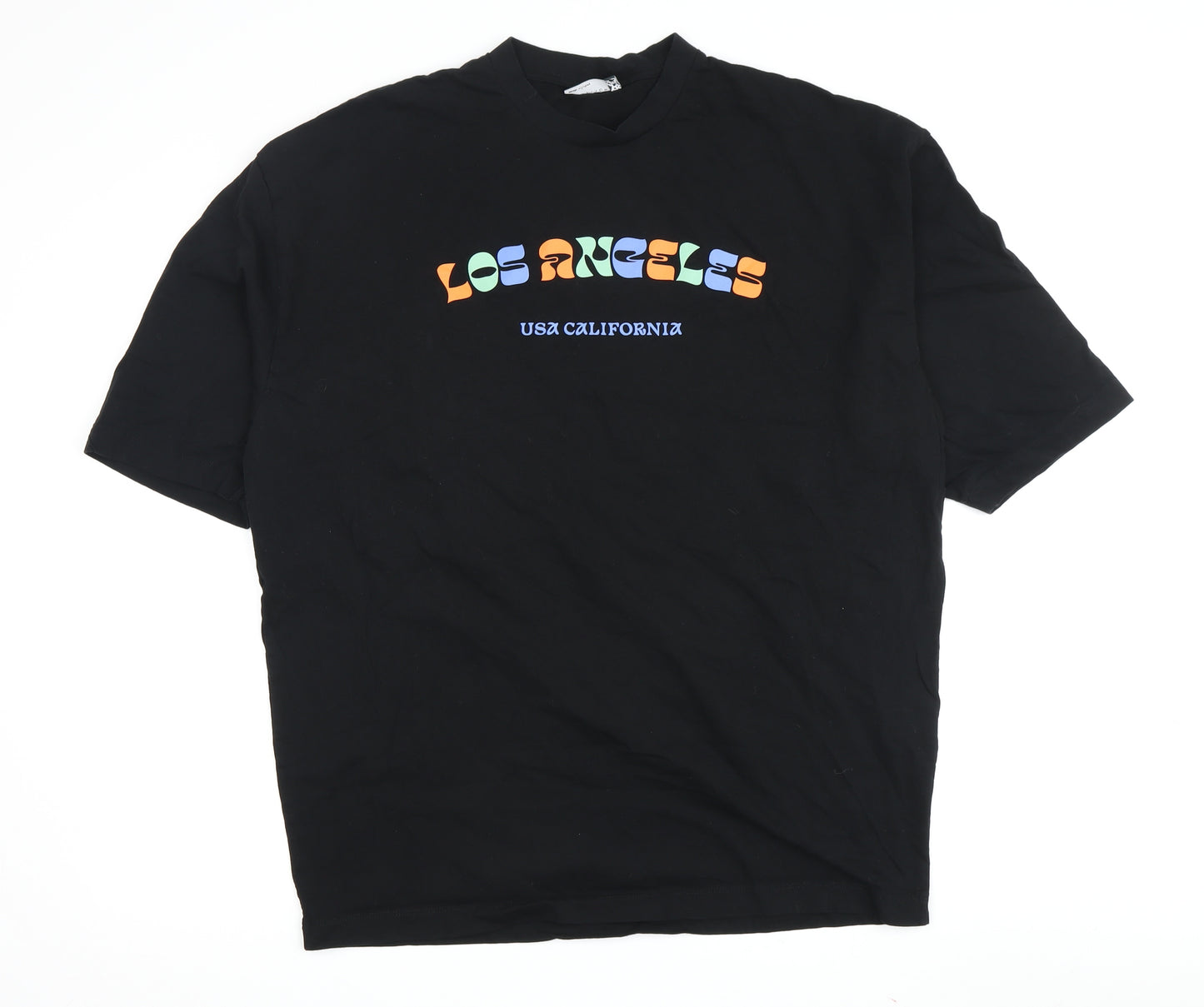 ASOS DESIGN Men's Black City Graphic T-Shirt Medium