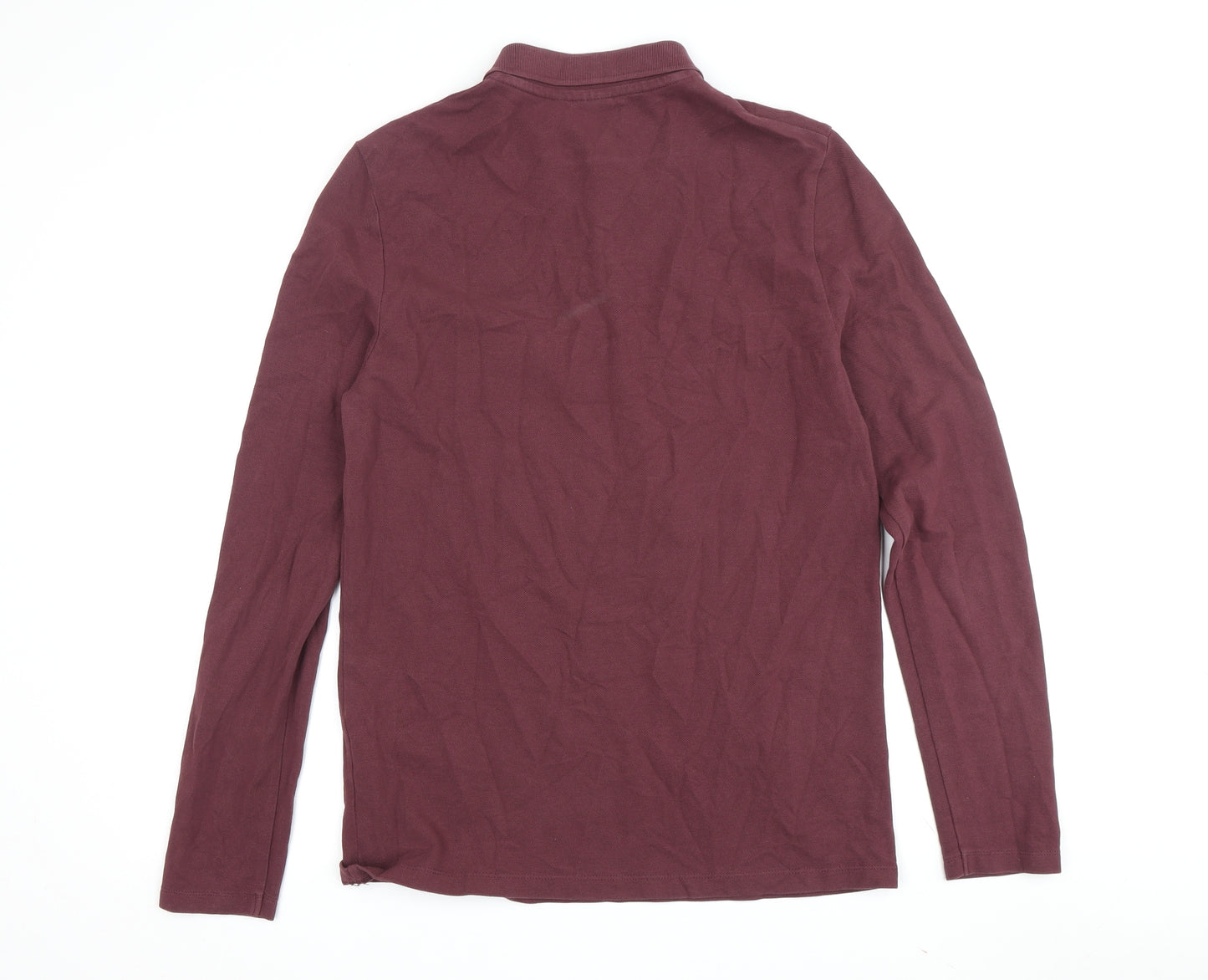 ASOS Men's Red Long Sleeve Polo Shirt M