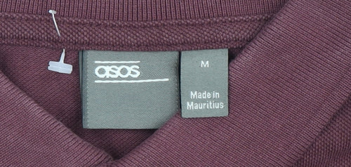 ASOS Men's Red Long Sleeve Polo Shirt M