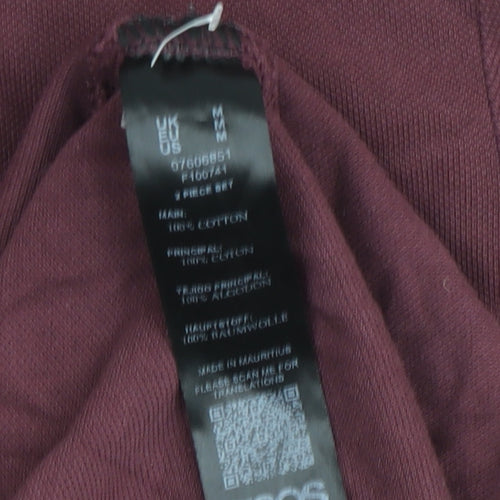 ASOS Men's Red Long Sleeve Polo Shirt M