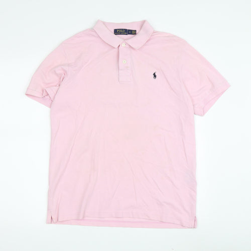 Polo Ralph Lauren Men's Pink Medium Polo Shirt