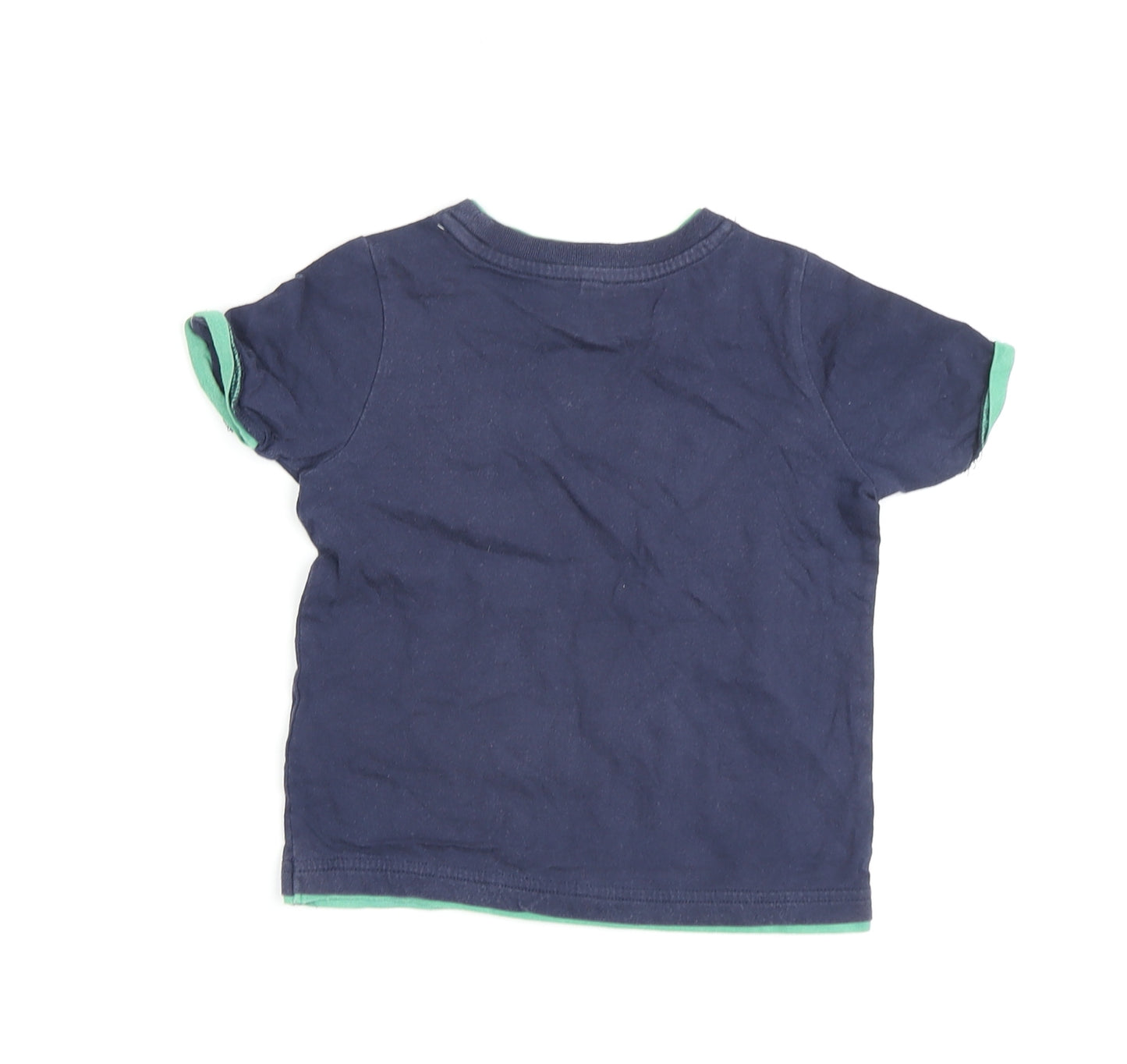 Joules Boys Blue Graphic T-Shirt, 2-3 Years, Cotton, Short Sleeve