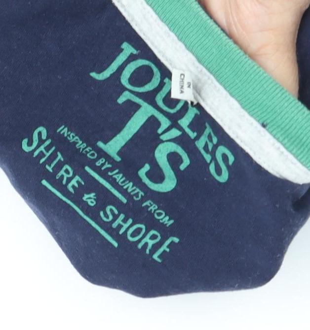 Joules Boys Blue Graphic T-Shirt, 2-3 Years, Cotton, Short Sleeve