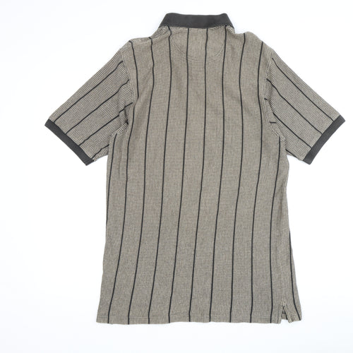 Maine New England Men's Beige M Striped Polo