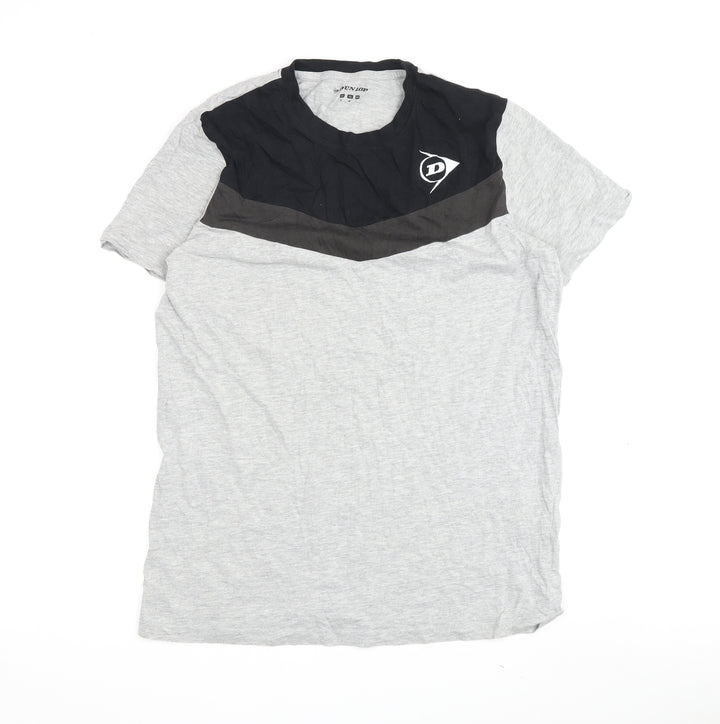 Dunlop Men's Grey Black M Colourblock T-Shirt
